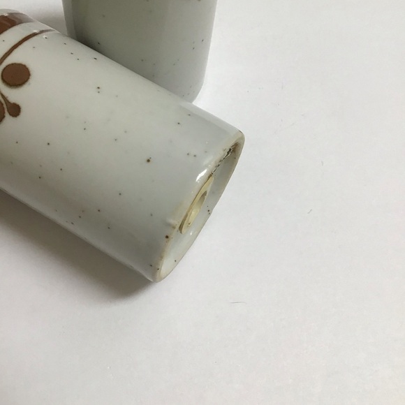 Otagiri Japan Brown Speckled Stoneware Salt & Pepper Shakers Boho Vintage Japan - Picture 13 of 13